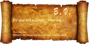 Braunsteiner Veron névjegykártya